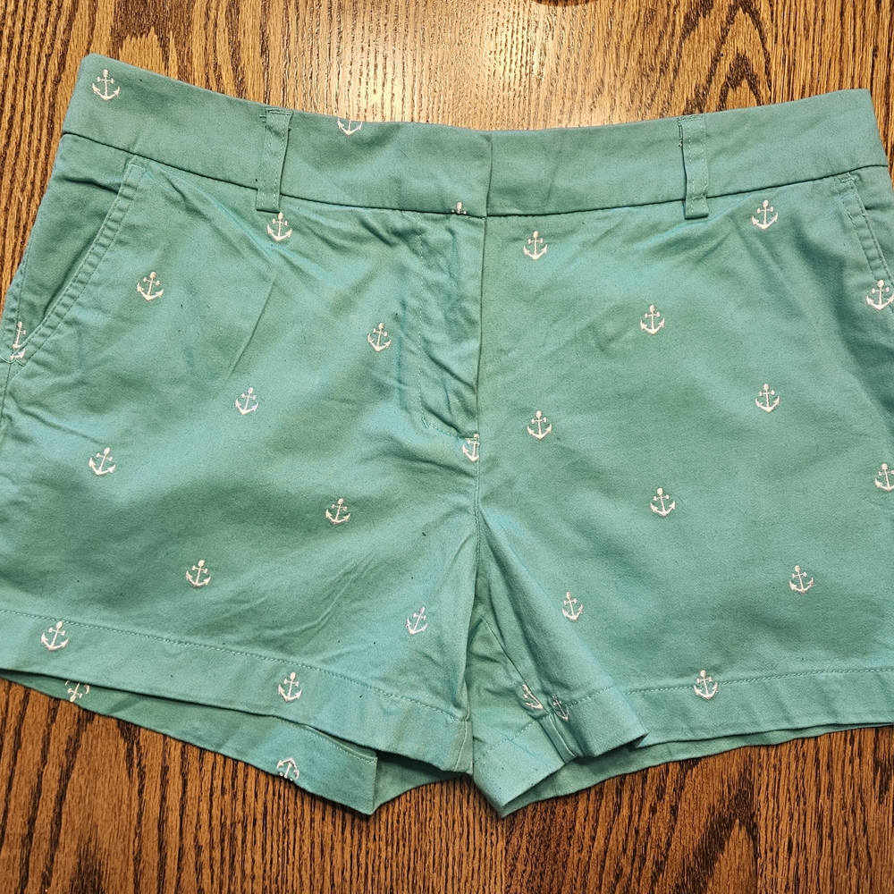 Anchor Print Green Women's Shorts